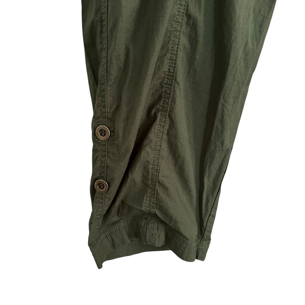 Palm Rio Olive‎ Green Cargo Pants XL Women’s Drawstring Waist Cotton Blend - Picture 2 of 9
